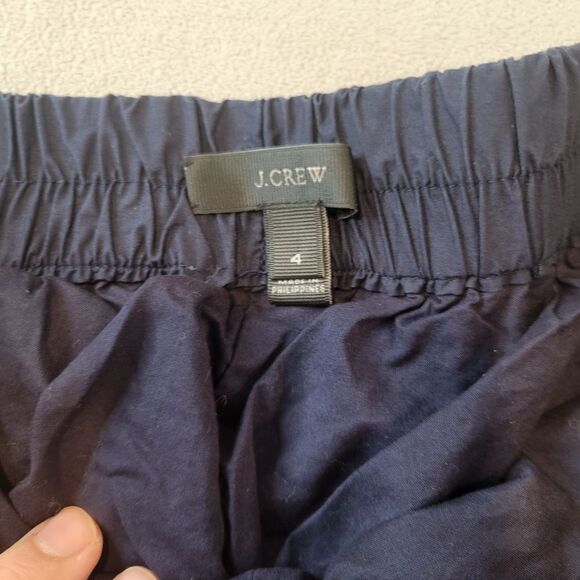 J. Crew Navy Cropped Wide Pants Size 4 - Picture 6 of 8